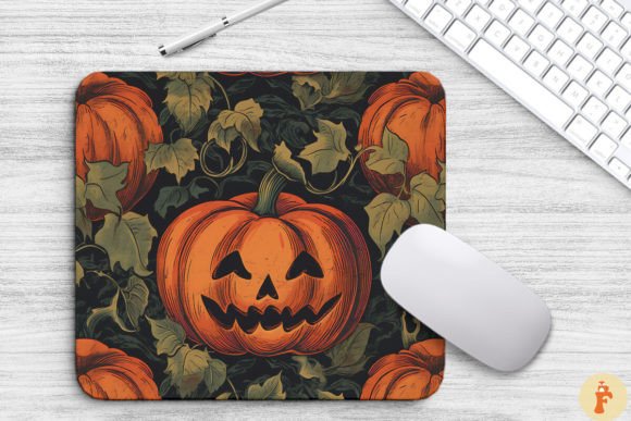 Download Vintage Halloween Pumpkin Mouse Pad - Vintage Collection