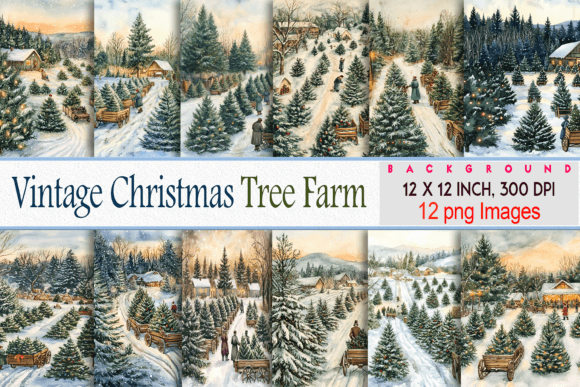 Download Vintage Christmas Tree Farm - Vintage Collection