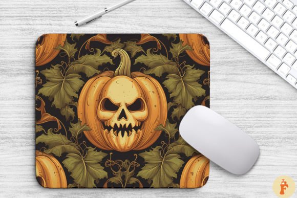 Download Vintage Halloween Pumpkin Mouse Pad - Vintage Collection