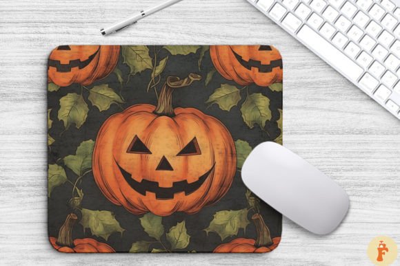 Download Vintage Halloween Pumpkin Mouse Pad - Vintage Collection