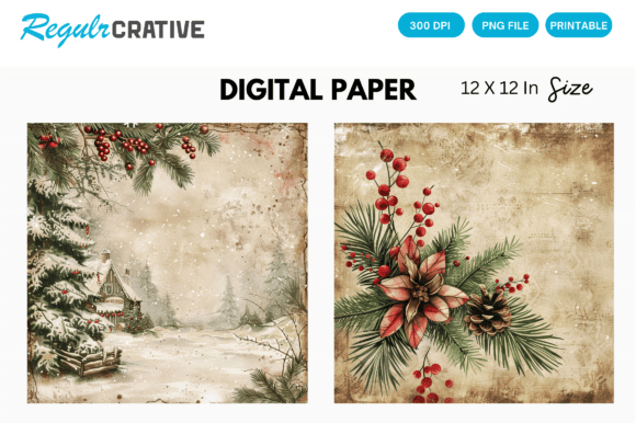 Download Christmas Vintage Background Images PNG - Vintage Collection