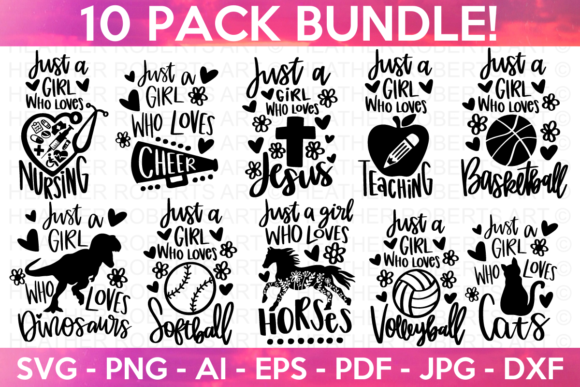 Download Just a Girl SVG Bundle, Cricut Cut Files - Cricut cut files Collection