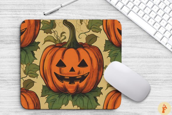 Download Vintage Halloween Pumpkin Mouse Pad - Vintage Collection