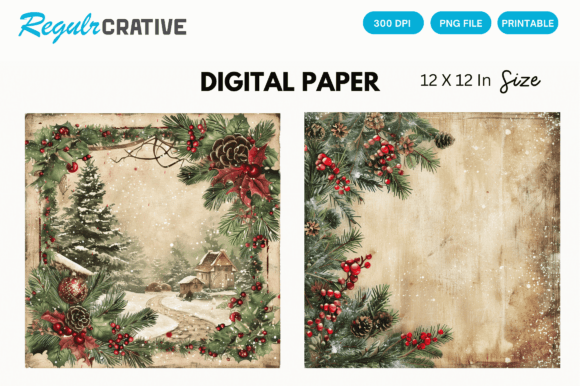 Download Christmas Vintage Background Images PNG - Vintage Collection