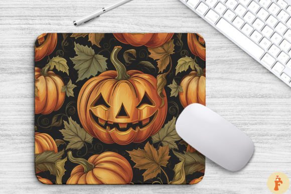 Download Vintage Halloween Pumpkin Mouse Pad - Vintage Collection