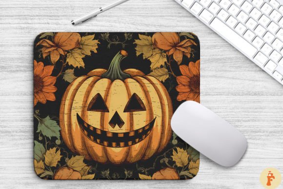 Download Vintage Halloween Pumpkin Mouse Pad - Vintage Collection