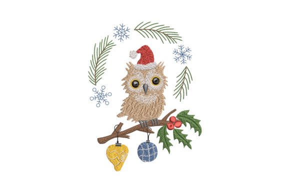Download Christmas Owl and Holly - Premium Resources