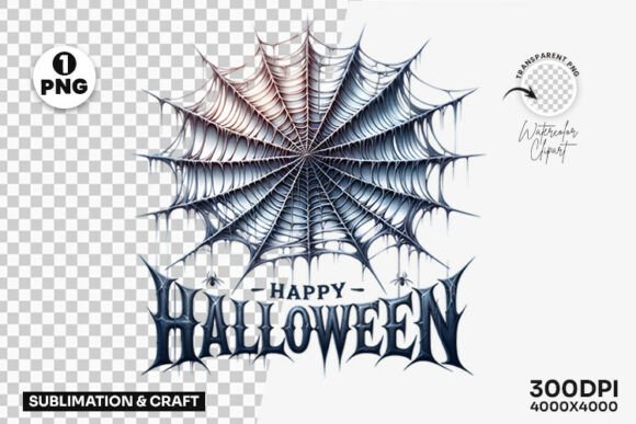 Download Happy Halloween Spider Web Clipart PNG - Clipart png Collection