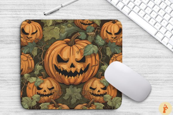 Download Vintage Halloween Pumpkin Mouse Pad - Vintage Collection