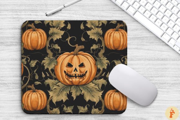 Download Vintage Halloween Pumpkin Mouse Pad - Vintage Collection