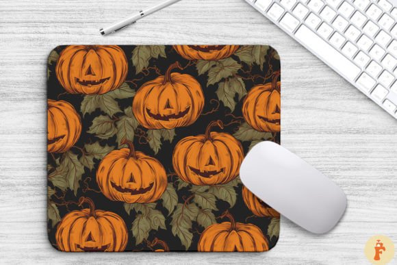 Download Vintage Halloween Pumpkin Mouse Pad - Vintage Collection