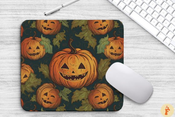 Download Vintage Halloween Pumpkin Mouse Pad - Vintage Collection