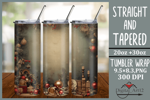 Download Vintage Christmas Background Tumbler - Vintage Collection