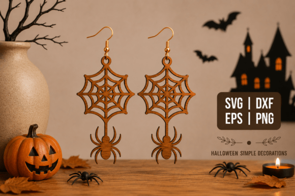 Download Halloween Spider Web Earrings SVG - Halloween spider web Collection