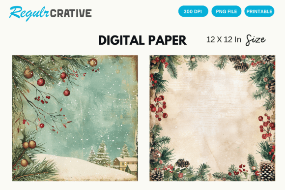 Download Christmas Vintage Background Images PNG - Vintage Collection