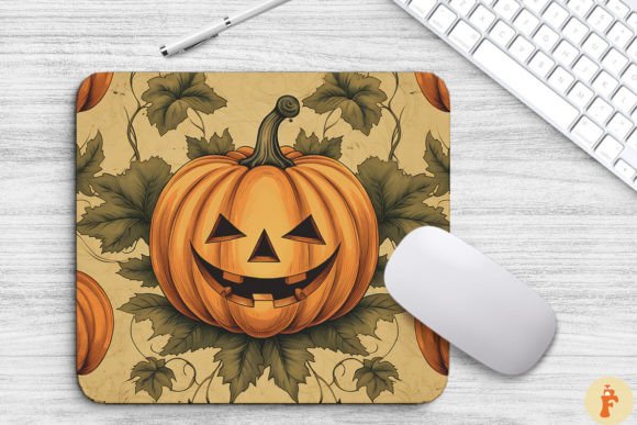 Download Vintage Halloween Pumpkin Mouse Pad - Vintage Collection