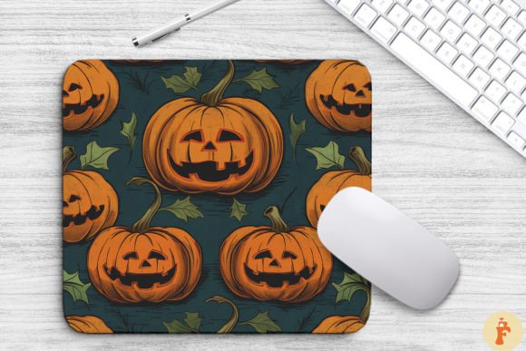Download Vintage Halloween Pumpkin Mouse Pad - Vintage Collection